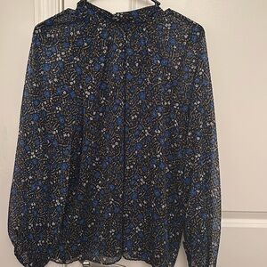 Banana Republic Blue Floral Shirt